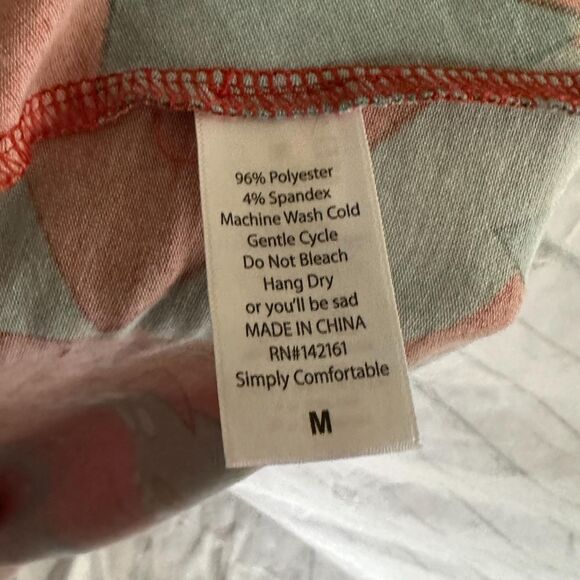 LulaRoe Orange and Teal Carly Dress, Medium, Pre-owned - Picture 6 of 6